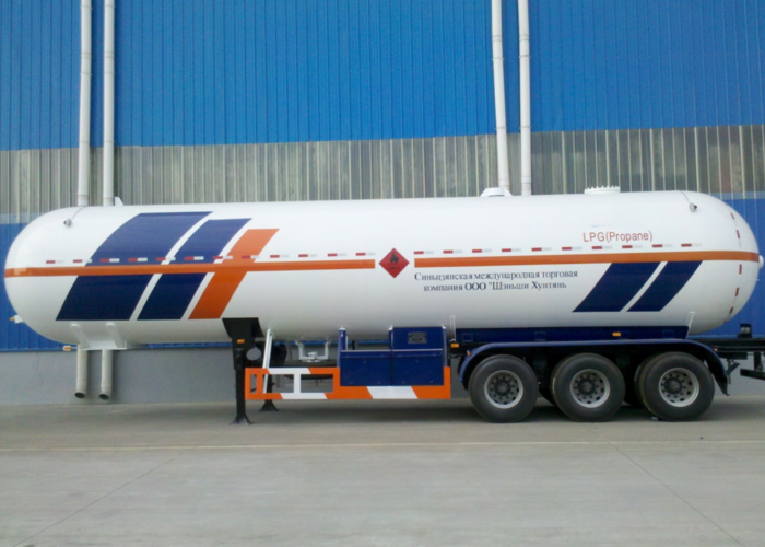 45000L 3 Achsen Flüssiggas-LKW-Tank-halb Anhänger für flüssigen Ammoniak, LPG-Tanker halb Anhänger