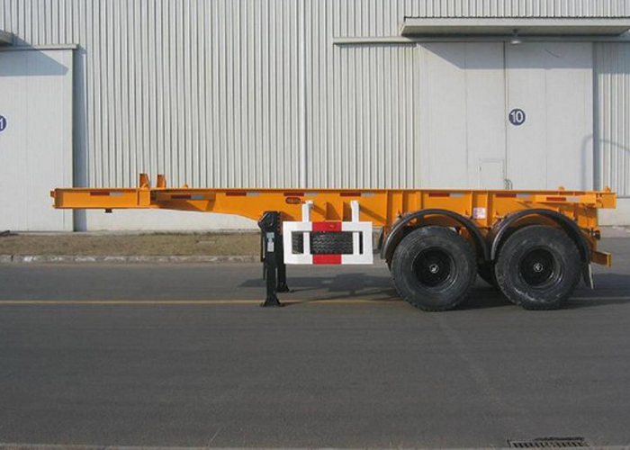20-Fuß-Skelett-Sattelauflieger mit 2 Achsen für superschwere Container und Bio-Tankcontainer