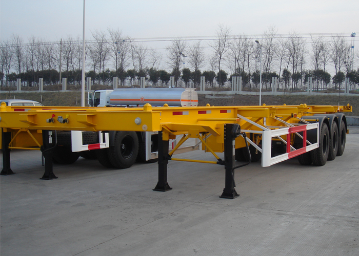 40-Fuß-Skelett-Sattelanhänger mit 3 Achsen für ISO-Container und MonoBlock-Tanker