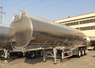 35000L hoher Sicherheits-Aluminiumtanker-Anhänger mit 3 Achsen für organische Chemikalien