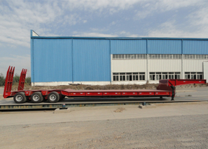 Schwenkachsen-Tiefbett-Semi-Anhänger für Super Heavy Machine Logistic, Tiefbett-Anhänger