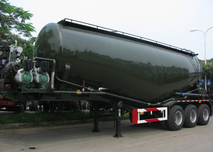 26500L pneumatische Trockenmasse-Tanker-halb Anhänger mit 3 Achsen für Ölquellen-Zementierung Zement, Zement-Tanker-halb Anhänger