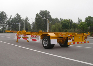 40-Fuß-Skelett-Sattelauflieger mit 1 Achse und Schwanenhals für leichten ISO-Container, Skelett-LKW-Anhänger
