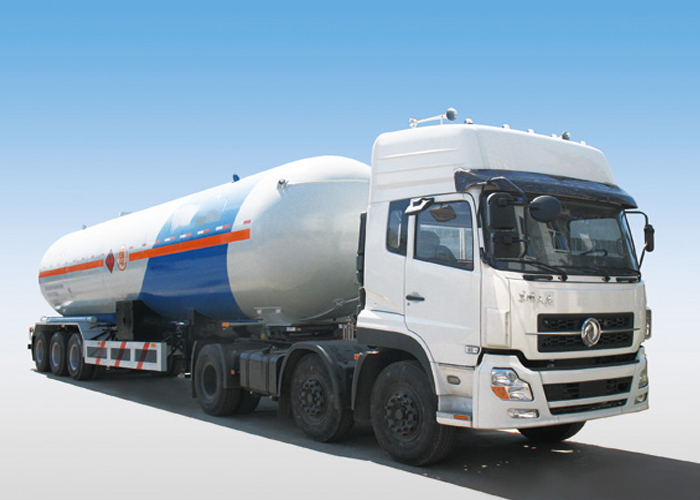 LPG-Tanker-Sattelanhänger, 47000L 3 Achsen Flüssiggas-LKW-Tanker-Sattelanhänger für flüssigen Dimethylether und Methylamin
