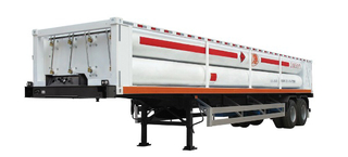 LH2 Tube Skid Auflieger mit 8 Rohren und 2 Achsen für 20000L CNG, CNG Tube Skid Tanker