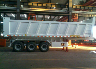 34cbm Dump Semi Trailer mit 3 BPW Achsen und hydraulischem Dumper für Mine und Baumaterial, Dump Semi Trailer, Kipper